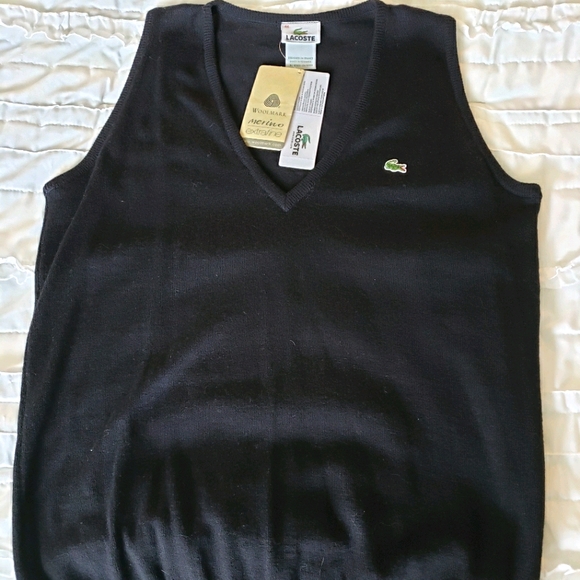 Lacoste Tops - New Lacoste Wool Vneck Vest size 44
